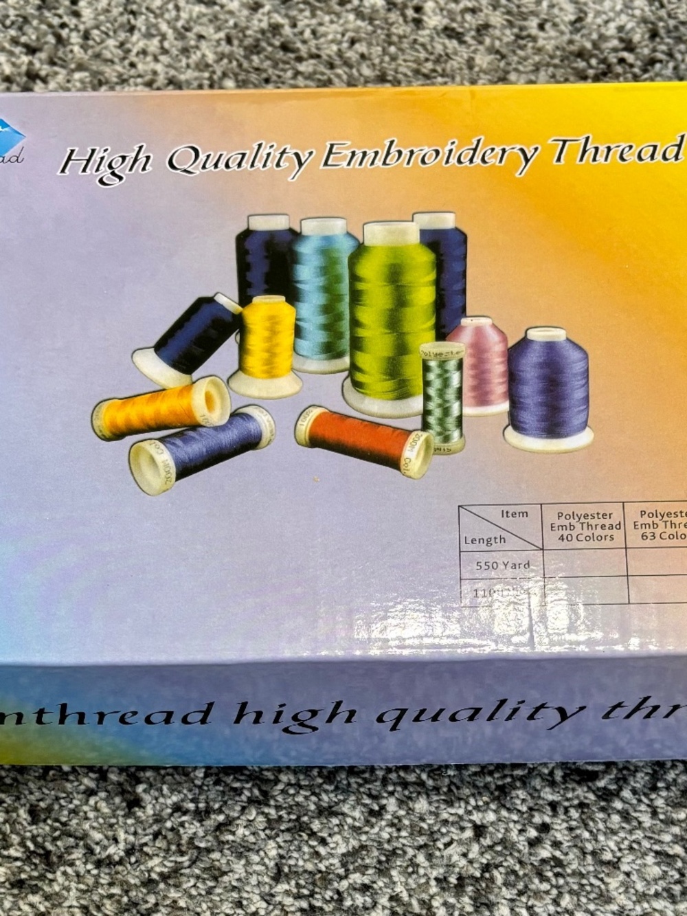 NEW Simthread 40 Colors Polyester Embroidery Machine Thread Kit Plus More